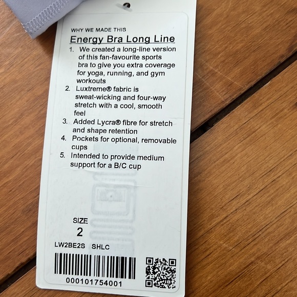 Lululemon Energy Long Line Bra 2 - Picture 2 of 3